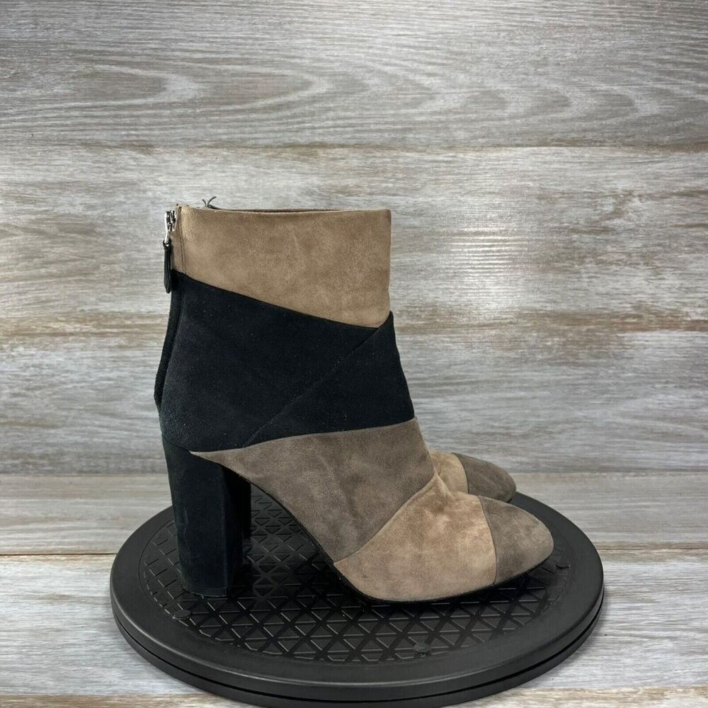 Grigiarancio Color Block Suede Heeled Ankle Boots… - image 3